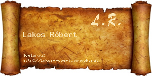 Lakos Róbert névjegykártya
